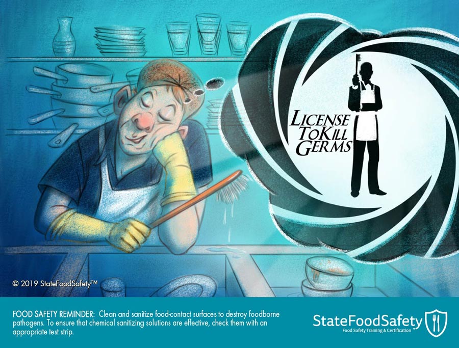 Food handler dreams of a license to kill germs